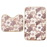 バスマット、SOLEDI 2ピース非スリップバスラグベッドルーム部屋カーペットマット洗濯可能 – Maple Leaf Bath Mats M7