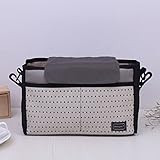 IWELY ベビーカー用バッグ オーガナイザー 大容量収納 バッグインバッグ お出かけバッグ おむつケース ドリンクホルダー ポケット (グレー)