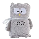 uleadeかわいい動物漫画パターンブランケットベビー幼児子供のコーラルフリースAdorable 39.4 inch* 31.5 inch ベージュ
