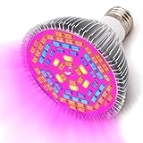 Kyson 植物育成ライト 24W 78LED フルスペクトル E27/E26 温室 盆栽 水耕庭園 植物育成LEDランプ