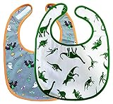 LittleForBig　大人用ビブ よだれかけ コットン＋防水シート 2層仕立て 2枚セット