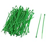 SODIAL(R)100個グリーンプラスチックケーブルネクタイ締めラップ3x100mmジップ