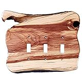 Sierra Lifestyles Rustic Switch Plate, 3 Toggle, Juniper by Sierra Lifestyles