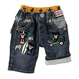ダブルB(mikihouse) 豪華な刺繍つき ダブルウエストの７分丈パンツ（62-3206-973） 110cm インディゴブルー（33）