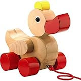 HABA Quack & Pull Classic Duck Wooden Pull Toy [並行輸入品]