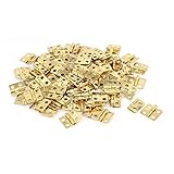 DealMux木製コスメティックケースジュエリーボックスキャビネットレトロスタイルドアヒンジゴールドトーン80pcs