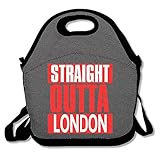 ヒップホップ Straight Outta ロンドン お弁当バッグ ランチバッグ ベビー用バッグ One Size ブラック