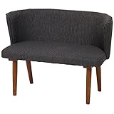 不二貿易 クラムソファー 幅94cm グレー 96982