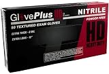AMMEX - GPNHD64100-BX - HD Nitrile Gloves - GlovePlus - Disposable Powder Free Exam 8 mil Medium Blu