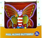 Real Wood Toys 8" Pull Along Butterfly Toy [並行輸入品]