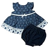 《H29年春物》(日本製) Pample Mousse(パンプルムース) 交織ピンチェック水玉リボン付水玉ミルキースーツ 70cm/NB NO.DP-71400