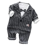 [Nana_Collection(ナナコレクション)] 春 子供 ボーイズ キッズ ベビー スーツ セット フォーマル 蝶ネクタイ 卒園 入園 グレー 85cm