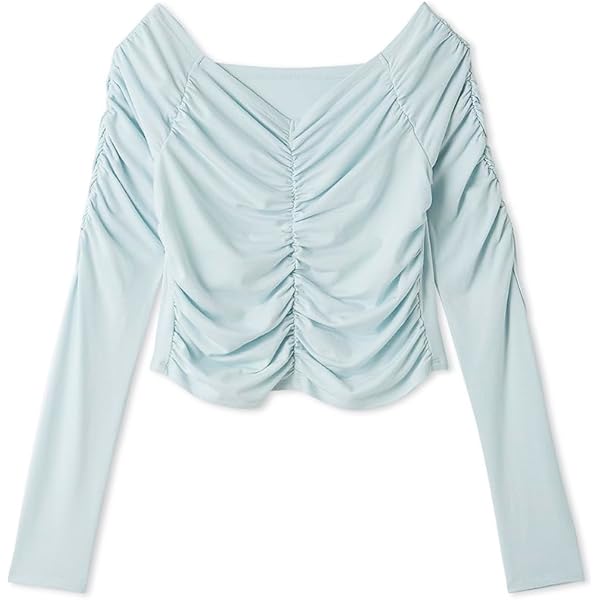 Amazon | [フレイ アイディー] スクエアネックドレープチュール