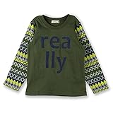 ブランシェス（branshes） ジャカード切替え長袖Tシャツ【カーキグリーン/（04）100cm】