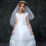 シンプルコレクション～女の子の聖餐式ドレス 「Simple Collection Fan Design Girls Communion Dress」2歳から12歳 (9-10 years)
