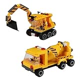 Construction Vehicles Set Car Building Blocks Plastic Toy Cars Trucks DIY Puzzle Toy for Kids 6 year