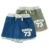 【アウトレット】 Bobson インナー付スカート(80～130cm) キムラタンの子供服 ネイビーブルー 130 ( 77358x77858-143 )