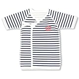ベビードール ベビー肌着 ボーダー(新生児用/短肌着) 子供服 50-60cm ネイビー