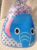 Taurau.C EVA 赤ちゃんの離乳食 お食事用防水ビブ ポケット付き 立体 スタイ 涎掛け よだれかけ 1-4歳 (Blue Elephant)