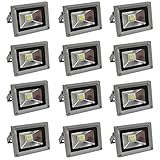 LED投光器 10W 電球色 (約3000K) 防水 12個セット