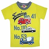 トミカ 半袖Tシャツ 子供 パトカー 消防車 ミキサー車 はたらくくるま TOMICA コスパ fo-ht05 100 イエロー