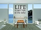 デザインwith Vinyl Rad 989 3 Life Is Better At The Lake Vacation Fun Quoteリラックス壁デカール 20 x 30" RAD 989 3 