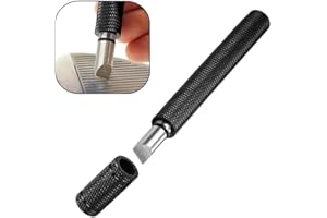 SANJAOYEE ゴルフクラブ溝削り ゴルフクラブ 手入れ 1本セット ブラック クラブ掃除 再溝付けツール クラブグルーブシャープナー ゴルフ 小物 携帯便利 軽量 ゴルフ用品