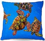 (Small 41cm x 41cm) - Decorative Smooth Woven Linen Couch Throw Pillow from DiaNoche Designs by Patt