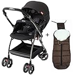 Aprica オプティア ブラックＢＫ ＋ あったか フットマフ BR