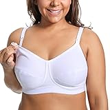 Gratlin マタニティ 授乳ブラ レディース 通気性抜群 支える ゆったりサイズ コットン US サイズ: 32C カラー: ホワイト