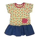 【SiShuNon/シシュノン】ウサギ水玉ボーダーワンピース ベビー服 子供服 女の子 ウサギ 水玉 ドット ボーダー 半袖 ワンピース 95 7 ブルー