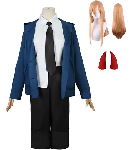 Amazon.co.jp: チェンソーマン マキマ コスプレ 衣装 ウィッグ 靴 追加