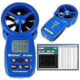 HoldPeak HP-866A Portable Wind Speed Air Volume Meter Anemometer USB/Handheld with Data Logger Featu