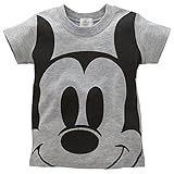 西松屋 ミッキービッグフェイス半袖Tシャツ 【80cm・90cm・95cm】　90　グレー