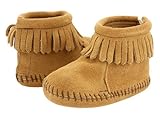 (ミネトンカ) MINNETONKA ベビーブーツ・靴 Suede Back Flap Bootie (Infant/Toddler) Tan Suede 5 Toddler 13cm M [並行輸入