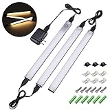 3本の4W 28 LEDキャビネットライトバークローゼットランプキットホームタッチキッチンのための暖かい暖かい白のLEDタッチ
