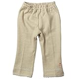 《H28年秋冬物》(日本製) Pample Mousse(パンプルムース) A/Cダブルフェイス裾刺繍長パンツ 90cm/BE NO.DP-63355