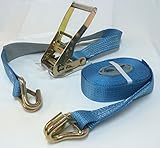 ラッシングベルト セフティフック仕様 5m+1m/幅50mm 定格荷重4000kg 最新タイプ荷締め機　お勧め 246195-01