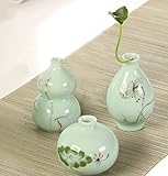 Luxebell® ミニー 花瓶 中国磁器花入 一輪挿し 花器 花 インテリア 季節 癒し 手作りのプレゼント[3個セット]