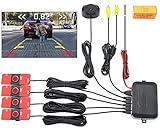 GreenYi Dual Core CPU Car Video Parking Sensor Reverse Backup Radar Alarm System + 4 X 16mm Flat Sen