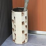 信楽焼 ショコラ八角傘立て しがらき焼 笠立て 陶器 おしゃれ kt-0209
