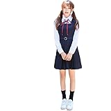 [Blue Hope] セーラー服 ワンピースセット ジャンパースカート+Yシャツ JKセット 制服 レディース