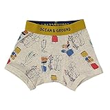 （オーシャンアンドグラウンド）Ocean＆Ground ボクサーパンツ サニーサーカス Sunny Circus男の子/下着/肌着 130 ネイビーブルー