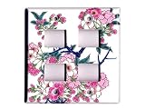 【有田焼】染錦金彩桜絵(4穴)コンセントカバー