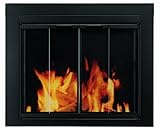 Pleasant Hearth at-1000アスコット暖炉ガラスドア、ブラック S AT-1000 1