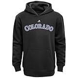 Colorado Rockies MLB Youth Team Wordmarkプルオーバーフード付きフリース( Youth Large 14 / 16 )