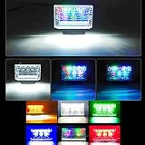 10個セット LEDサイドマーカー+路肩灯 ウインカー機能 明るさ弱強長節可 トラック クリスタル角形面発光 防水 ホワイト/アンバー/レッド/ブルー/グリーン/レインボー/レッド (10個セット, レインボー)