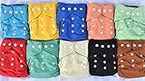 Pocket Charcoal Bamboo Cloth Diapers 4 Layer Inserts with 20 Inserts (2 Inserts Per Diaper) by Happy