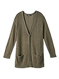 Angeliebe エンジェリーベ マタニティ ざっくり ニット カーデ 産前 産後 妊婦服 羽織もの フリー ブラウン カーキ 21363 21363200