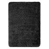 ホーム円、メモリFoam Bath mat-エボニーブラック